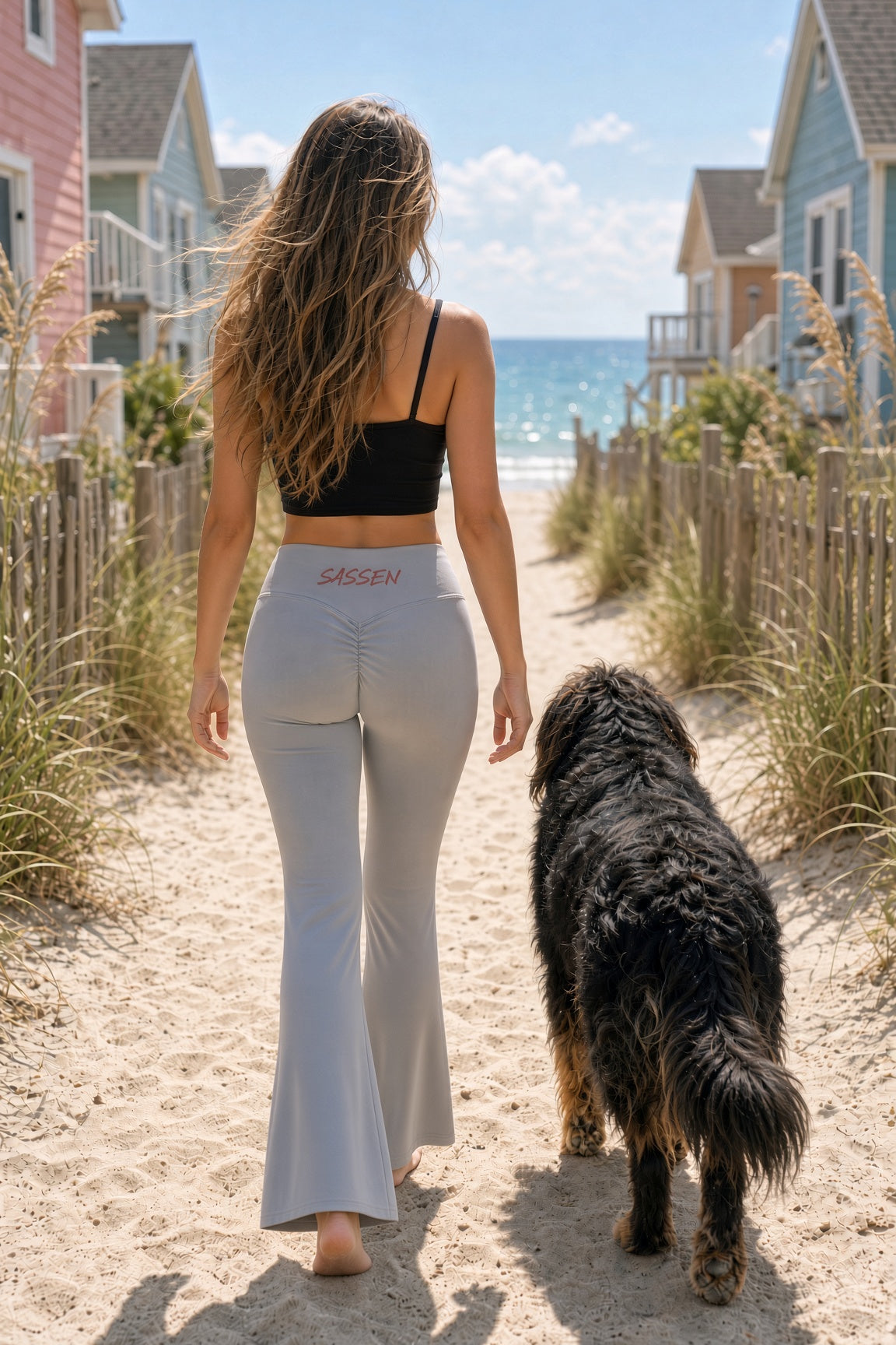 Leave blank or Add your own Phrase  Cinched High Rise Flared Leggings