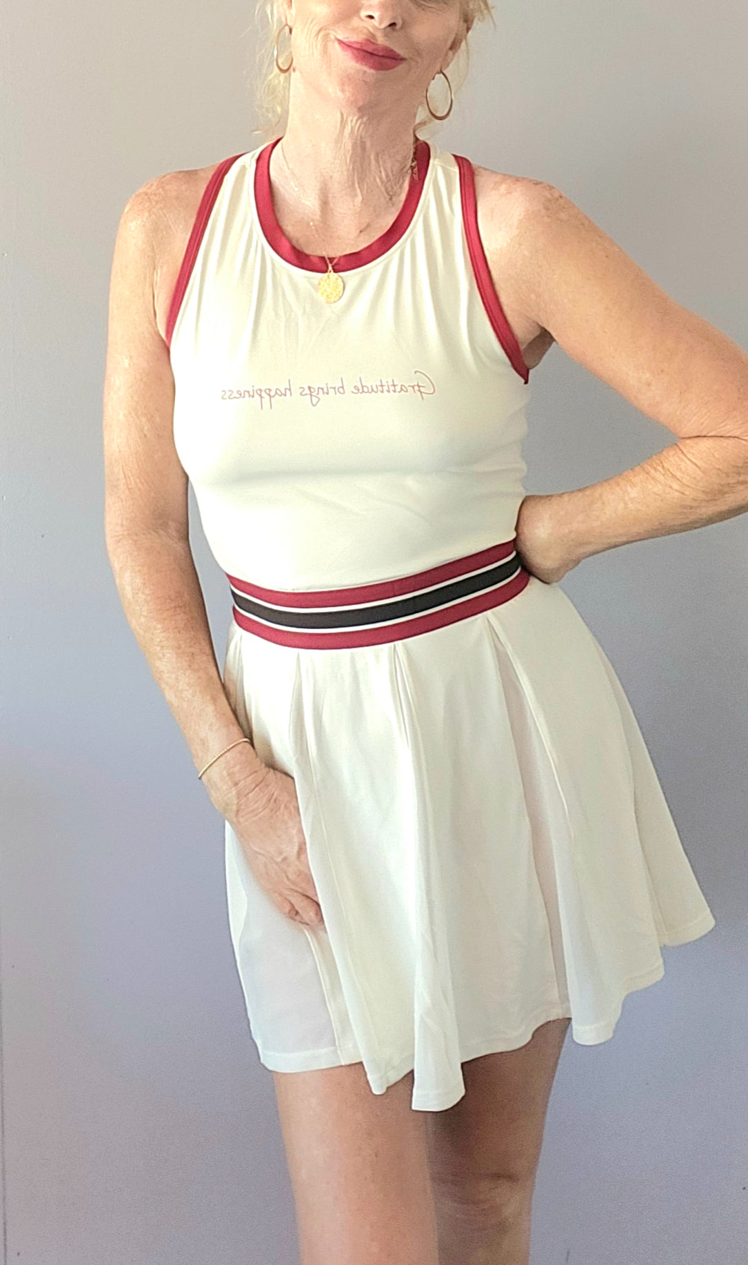 Gratitude Brings Happiness A-Line Sleeveless Dress