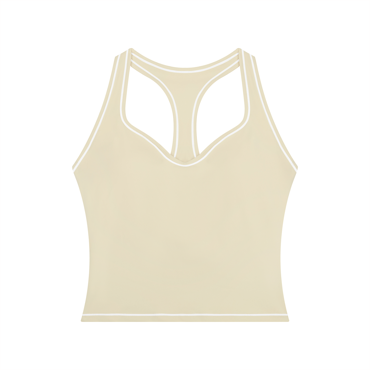Leave blank or Add your own Phrase Topstitching Yoga Tank Top