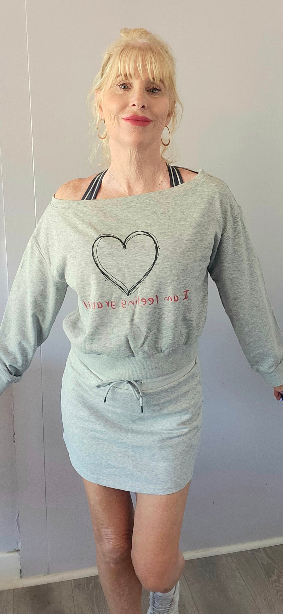 I am Feeling Grateful Off shoulder sweatshirt